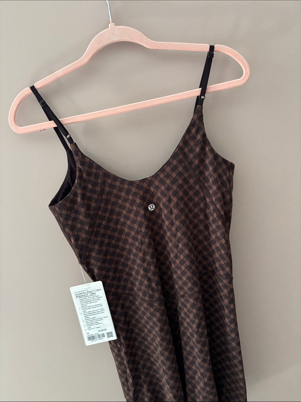 LULULEMON ALIGN CAMI BODYSUIT 6” *Jacq in SQUARE HEART JAVA/SEQUOIA SZ 10 NWT - Picture 6 of 8